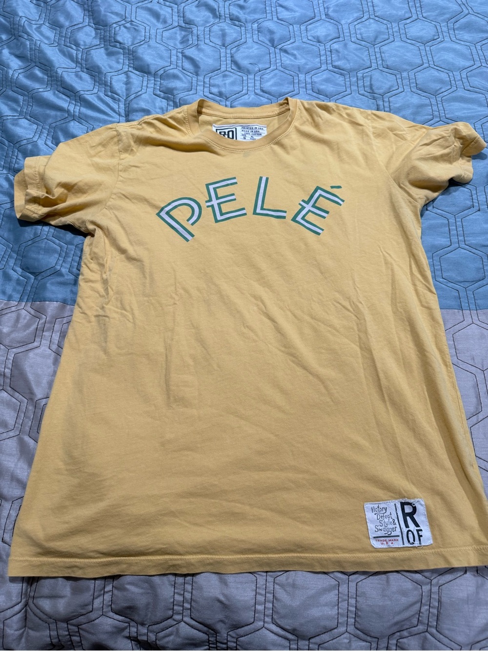 Roots of Fight Pele Brazil Brasil Soccer Double Sided T Shirt  Men/Adult XL